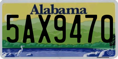 AL license plate 5AX9470