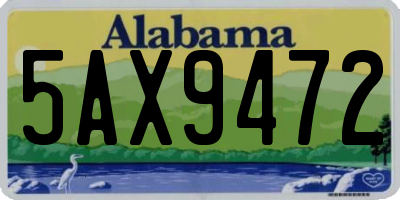 AL license plate 5AX9472
