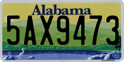 AL license plate 5AX9473