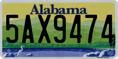 AL license plate 5AX9474