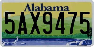 AL license plate 5AX9475