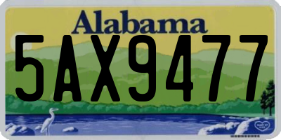 AL license plate 5AX9477