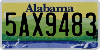 AL license plate 5AX9483