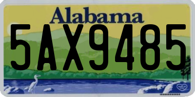 AL license plate 5AX9485