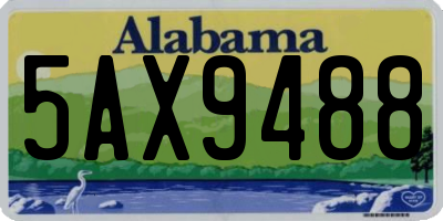 AL license plate 5AX9488