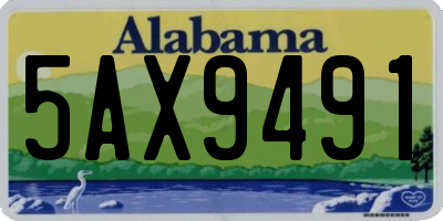 AL license plate 5AX9491