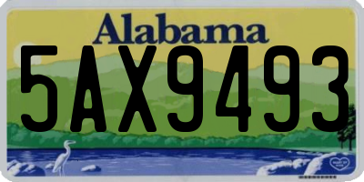 AL license plate 5AX9493