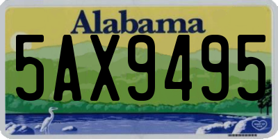 AL license plate 5AX9495