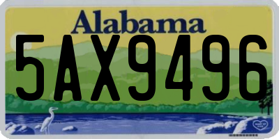 AL license plate 5AX9496