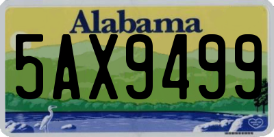 AL license plate 5AX9499