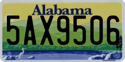 AL license plate 5AX9506