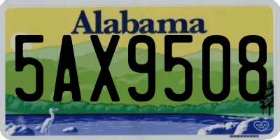 AL license plate 5AX9508
