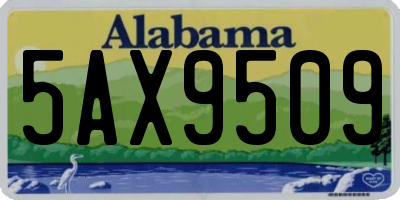AL license plate 5AX9509