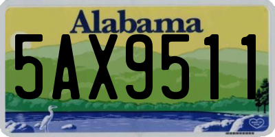 AL license plate 5AX9511