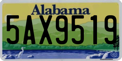 AL license plate 5AX9519