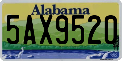 AL license plate 5AX9520