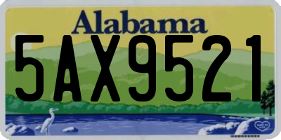 AL license plate 5AX9521