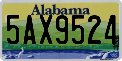 AL license plate 5AX9524