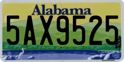 AL license plate 5AX9525