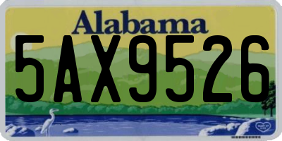 AL license plate 5AX9526