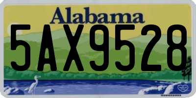 AL license plate 5AX9528