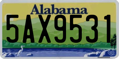 AL license plate 5AX9531