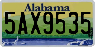 AL license plate 5AX9535