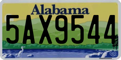 AL license plate 5AX9544