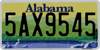 AL license plate 5AX9545