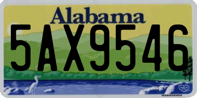 AL license plate 5AX9546