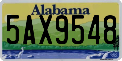 AL license plate 5AX9548