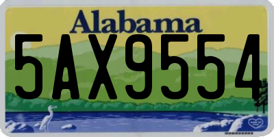 AL license plate 5AX9554