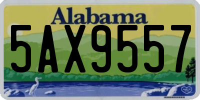 AL license plate 5AX9557