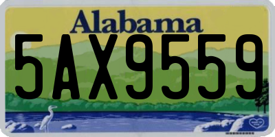 AL license plate 5AX9559