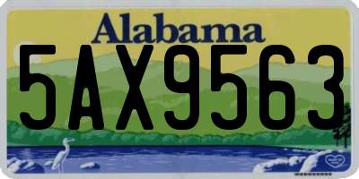 AL license plate 5AX9563