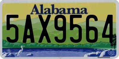 AL license plate 5AX9564