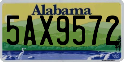 AL license plate 5AX9572