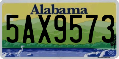 AL license plate 5AX9573