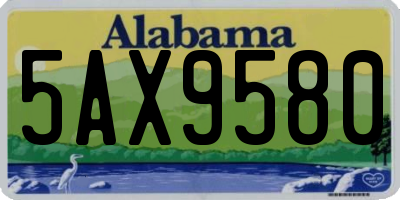 AL license plate 5AX9580