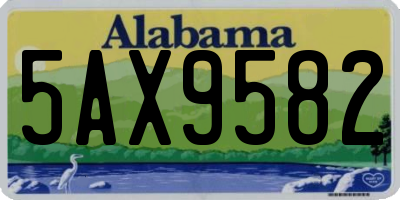 AL license plate 5AX9582