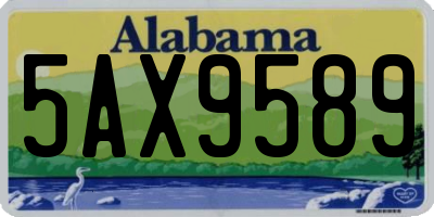AL license plate 5AX9589