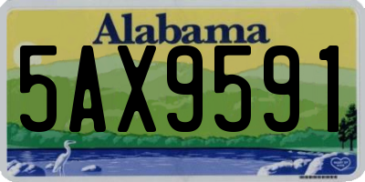 AL license plate 5AX9591