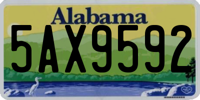 AL license plate 5AX9592