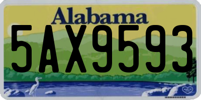 AL license plate 5AX9593