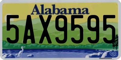AL license plate 5AX9595