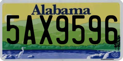 AL license plate 5AX9596