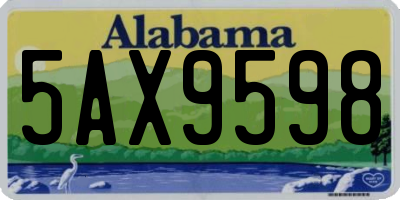 AL license plate 5AX9598