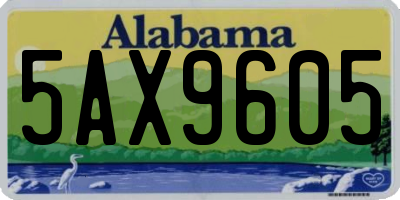 AL license plate 5AX9605