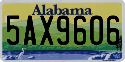 AL license plate 5AX9606