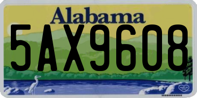AL license plate 5AX9608